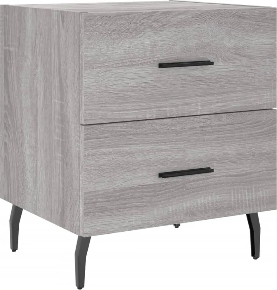 vidaXL Noptieră, gri sonoma, 40x35x47,5 cm, lemn compozit