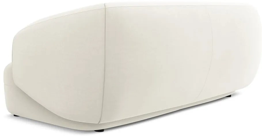 Canapea albă cu tapițerie din catifea 212 cm Moana – Makamii
