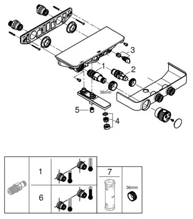 GROHE 34718000 - Baterie termostatică pentru cadă GROHTHERM SMARTCONTROL 12” crom