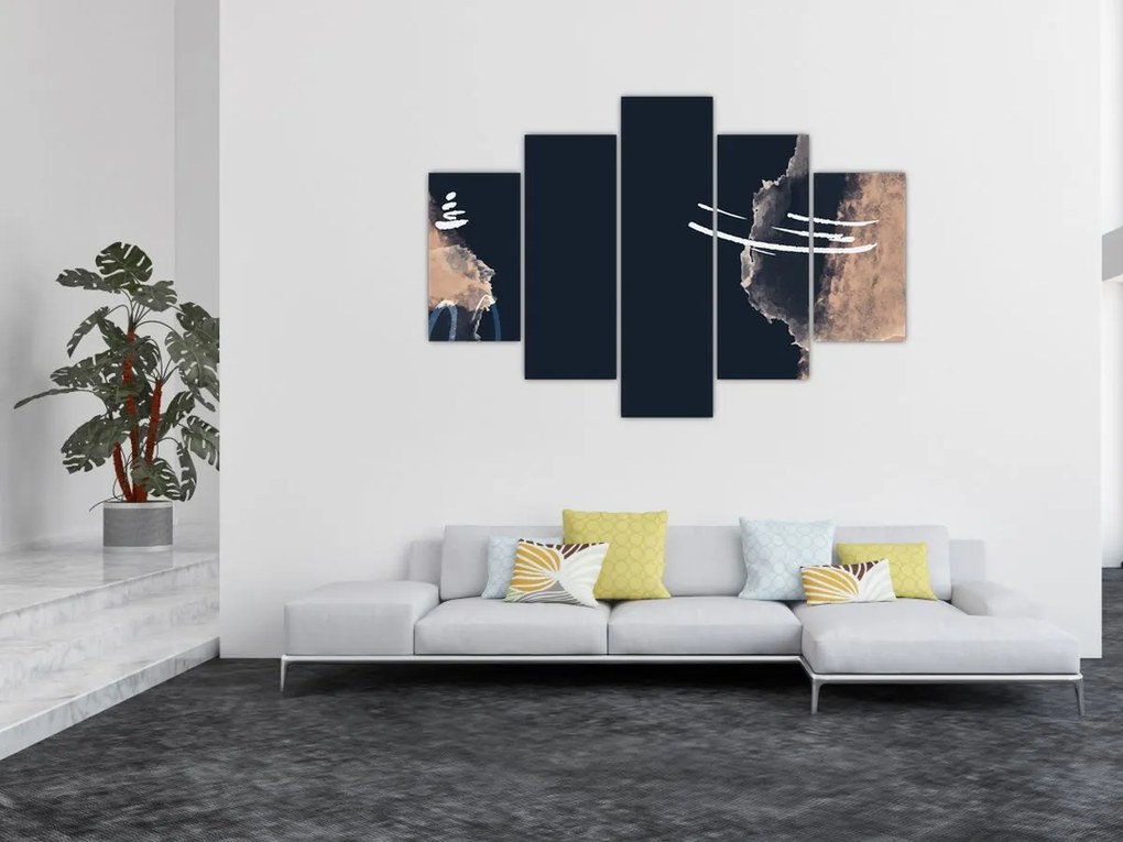 Tablou - Abstracție albastru închis (150x105 cm)