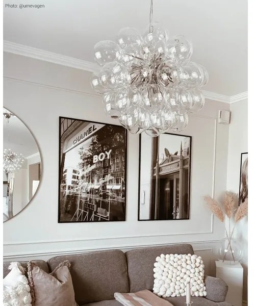 Lustră pe cablu ByRydens 4200440-7002 GROSS 8xG9/4W/230V transparent