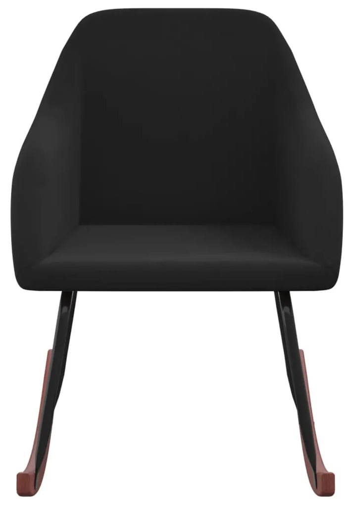330729 vidaXL Scaun balansoar, negru, catifea