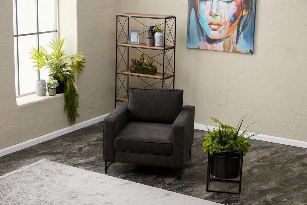 Fotoliu Berlin - Anthracite, Black