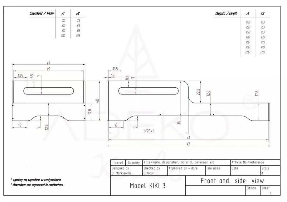 Pat pentru copii 90x200 cm Kiki 3 - Adeko