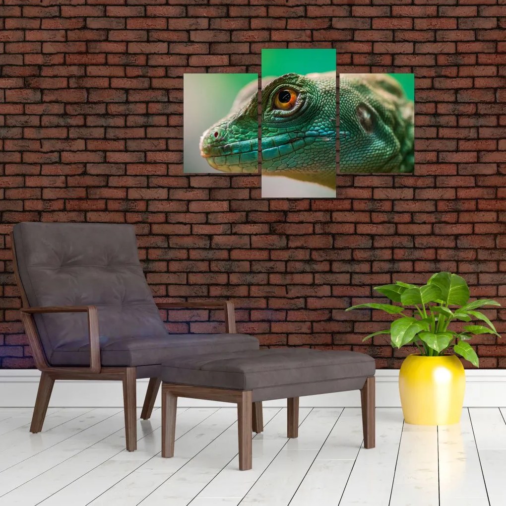 Tablou detailat cu o șopârlă (90x60 cm)