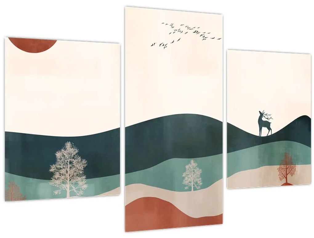 Tablou - Peisaj ilustrat (90x60 cm)
