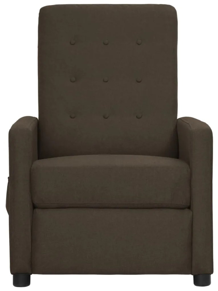 338994 vidaXL Fotoliu de masaj, maro, material textil
