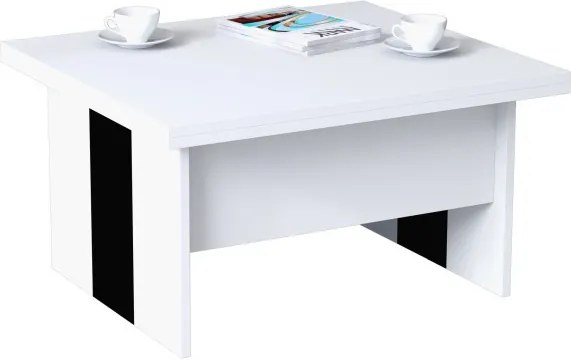 SOLO alb / negru, pliere, ridicare, masă de cafea