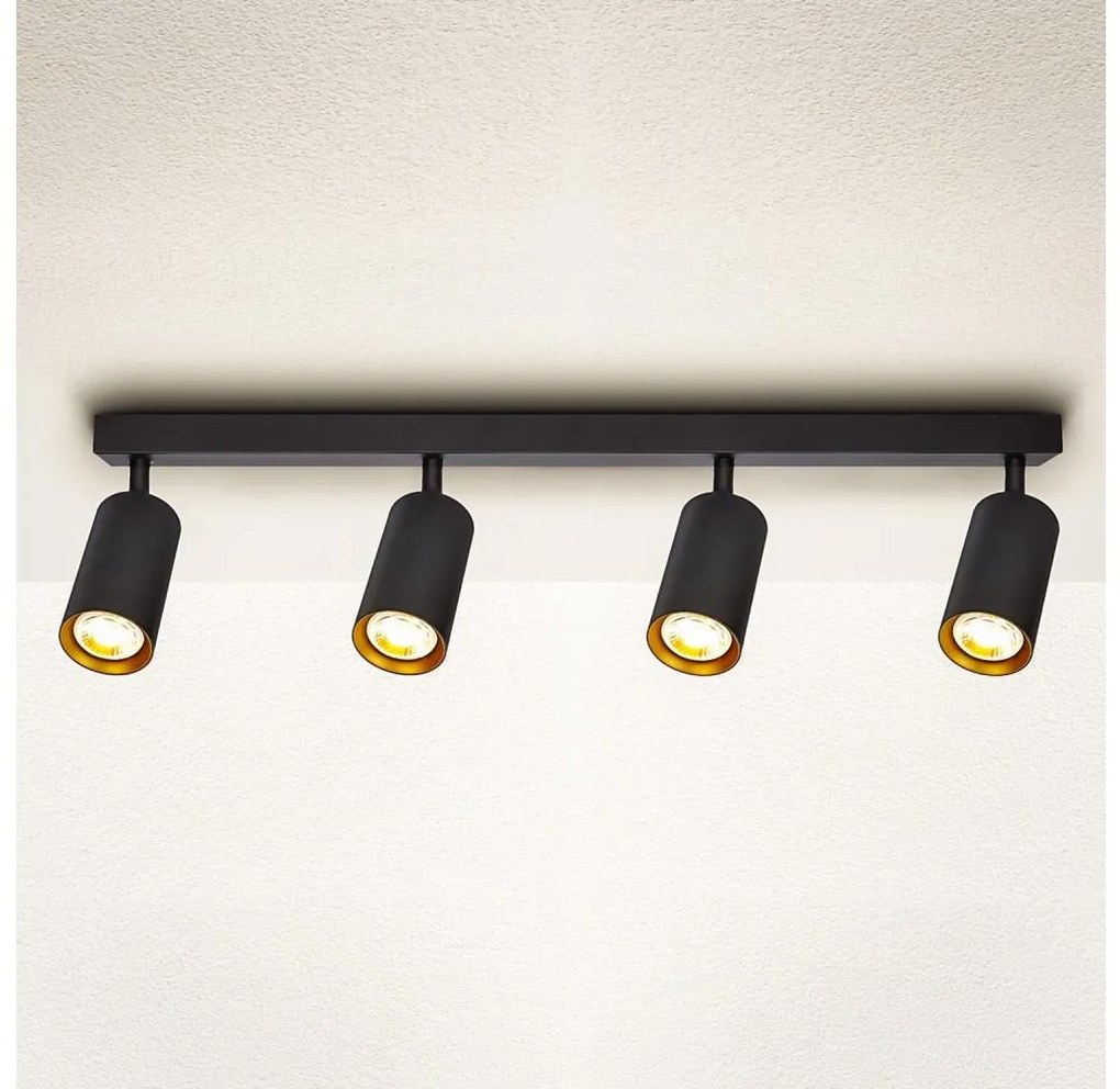 Brilagi - Spot LED dimabil SELE 4xGU10/6,5W/230V negru/auriu