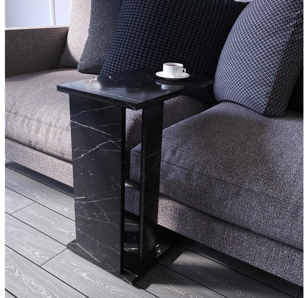 Măsuță laterală Perlit (Negru + Alb) . 1102459