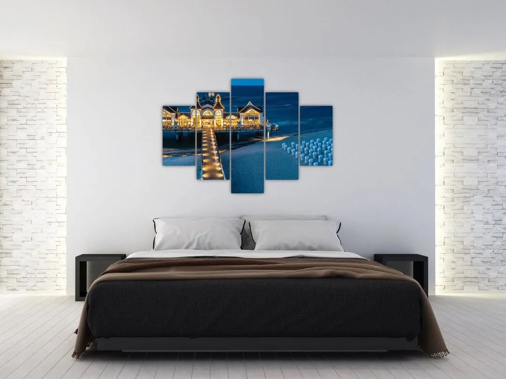 Tablou - hotel pe plajă (150x105 cm)