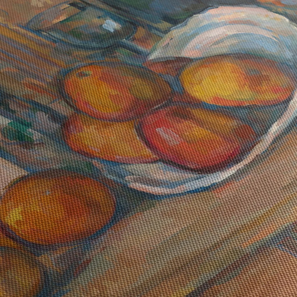 Tablou - Paul Cézanne, Still Life with Milk Jug and Fruit, reproducere (120x50 cm)