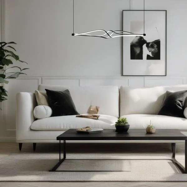 Lustră LED pe cablu TWISTER LED/56W/230V negru