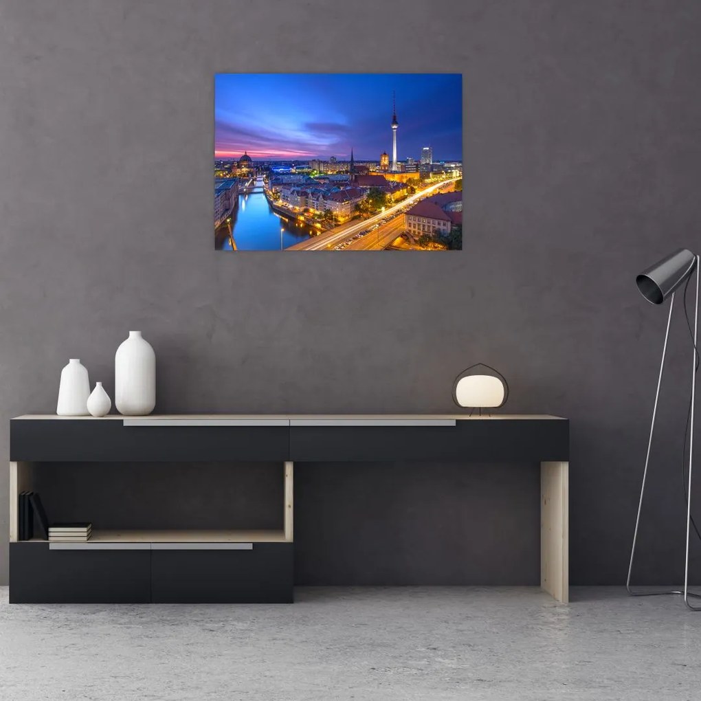 Tablou pe sticlă - Cerul albastru la Berlin (70x50 cm)