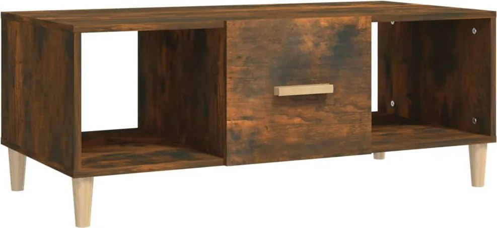 vidaXL Măsuță de cafea, stejar afumat, 102x50x40 cm, lemn prelucrat