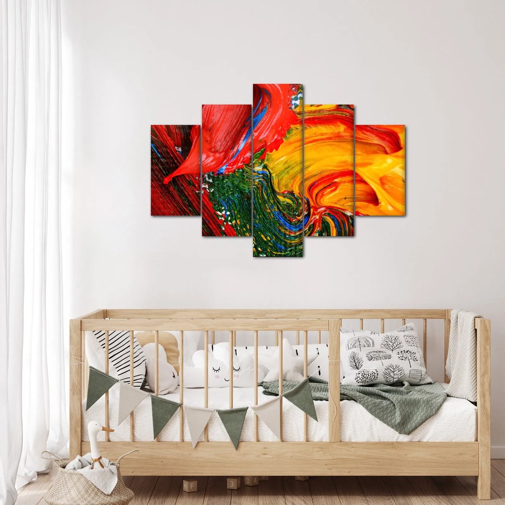 Tablou - Abstractizare albăstrire cu o perie (150x105 cm)
