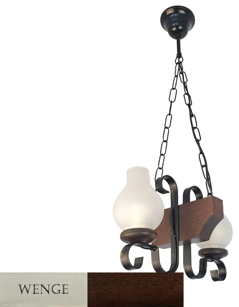 Candelabru rustic fabricat manual din lemn 2 brate Vela WOOD-VE-SP2
