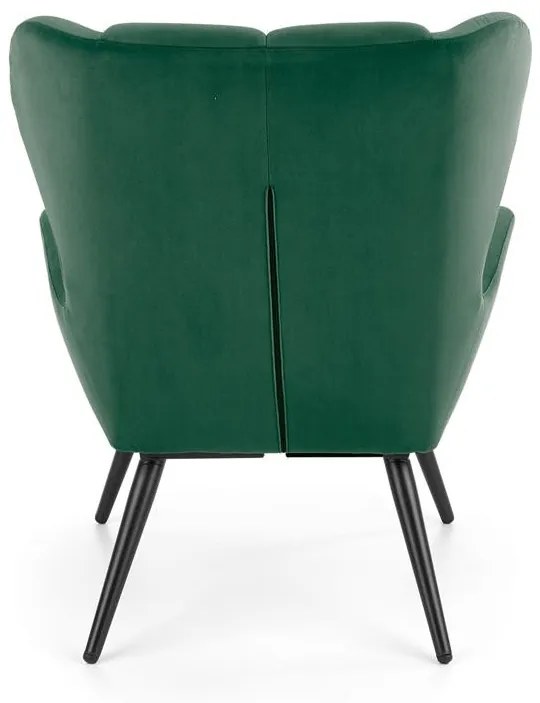 Fotoliu Tyrion velvet verde H91 cm
