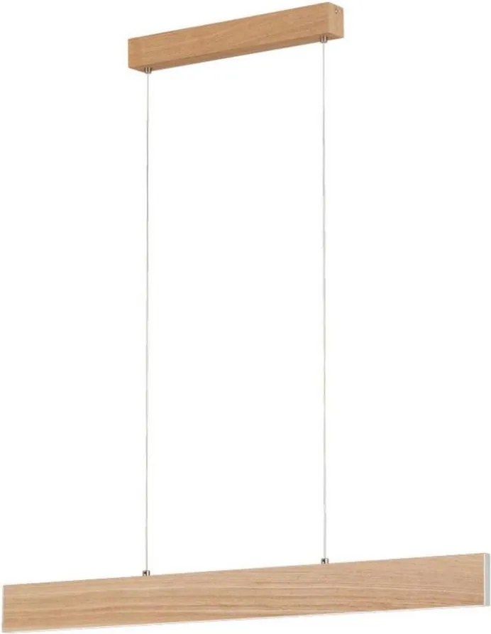 Eglo 39344 - Lustră suspendată cu LED CLIMENE, LED/17W/230V + LED/4,2W, stejar