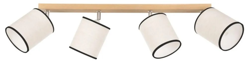 Spot-Light 66791474 - Plafonieră cu spoturi BOHO 4xE27/25W/230V stejar