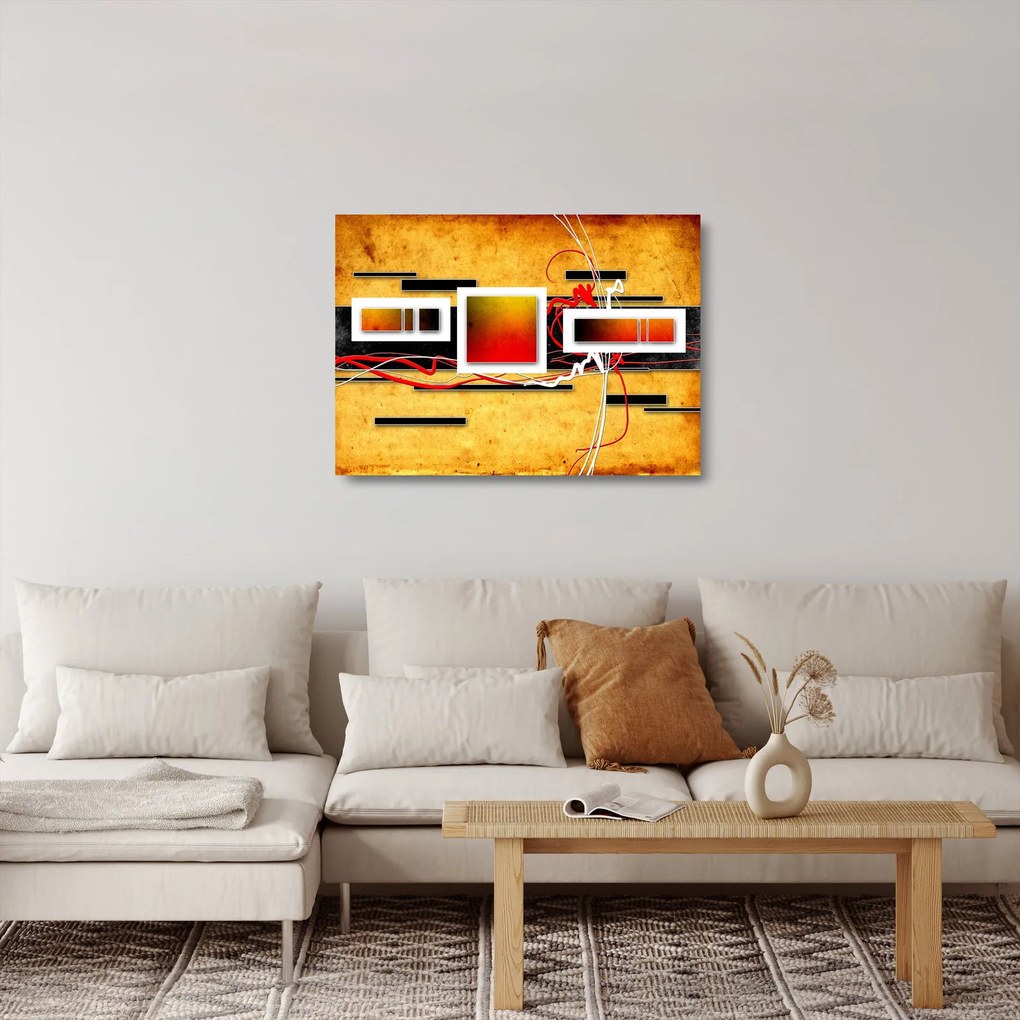 Tablou pe sticlă - Abstract (70x50 cm)
