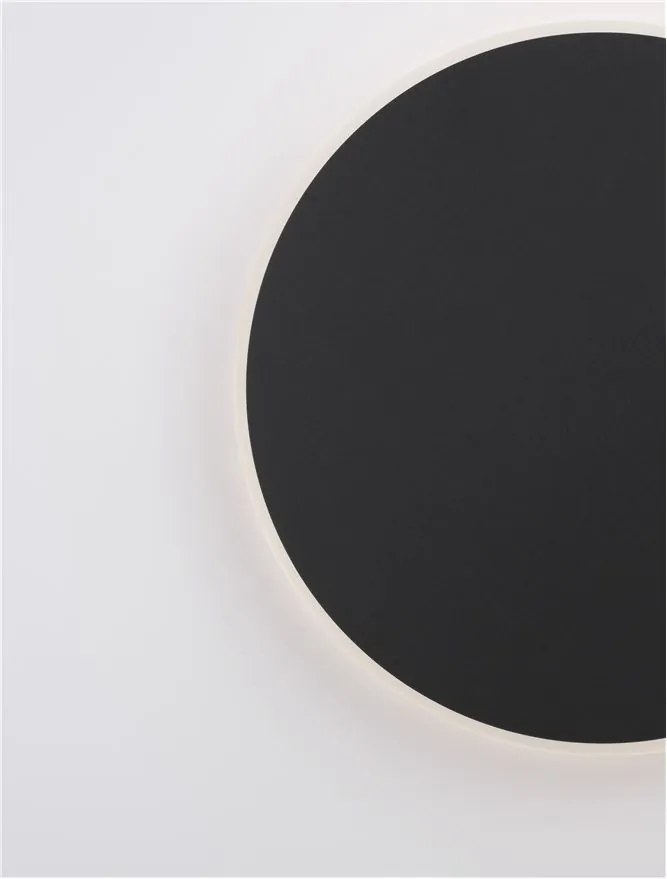 Aplica LED de perete design ambiental CYRCLE 30cm negru
