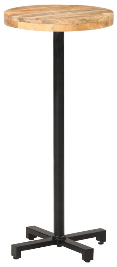 320271 vidaXL Masă de bar, Ø50 x 110 cm, lemn de mango brut, rotundă