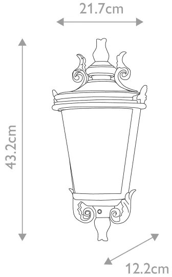 Elstead BT7-M - Aplica de perete pentru exterior BALTIMORE, 1xE27/60W/230V, IP44, finisaj bronz
