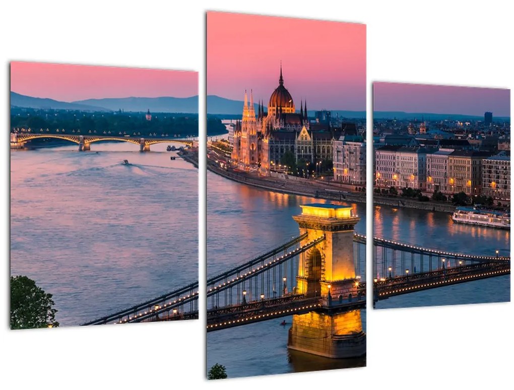 Tablou - Panorama orașului Budapesta, Ungaria (90x60 cm)