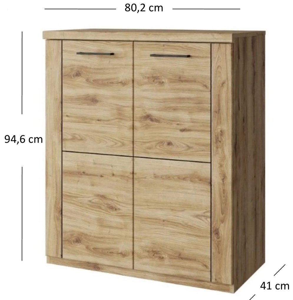 Comodă Deloris 2D (Stejar navarra). 1052872