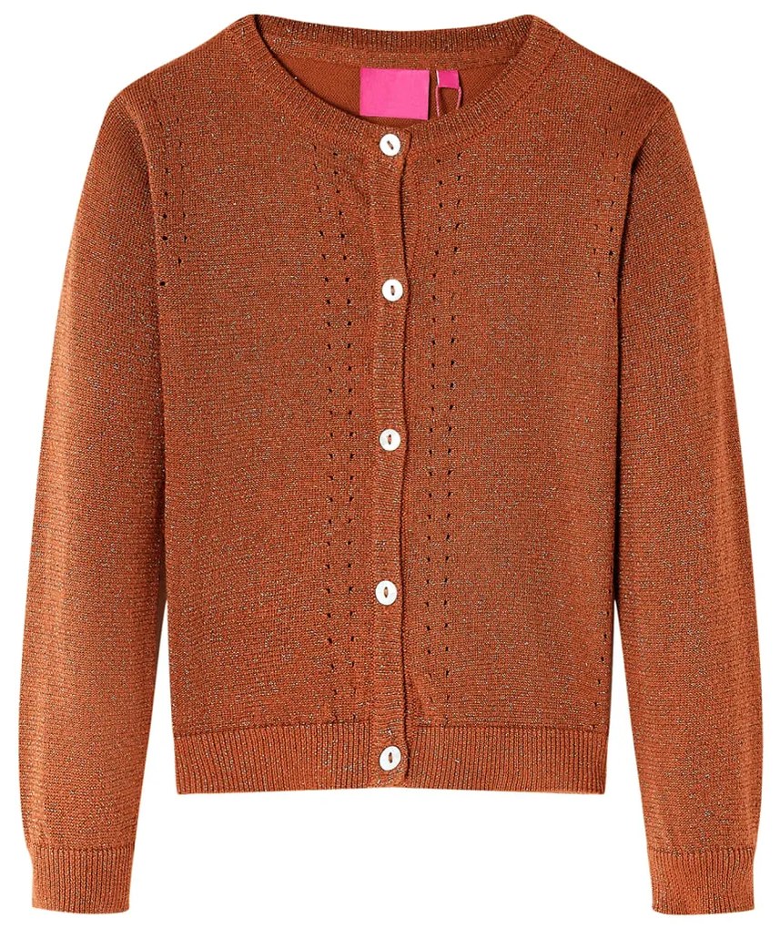 Cardigan tricotat pentru copii, coniac, 140