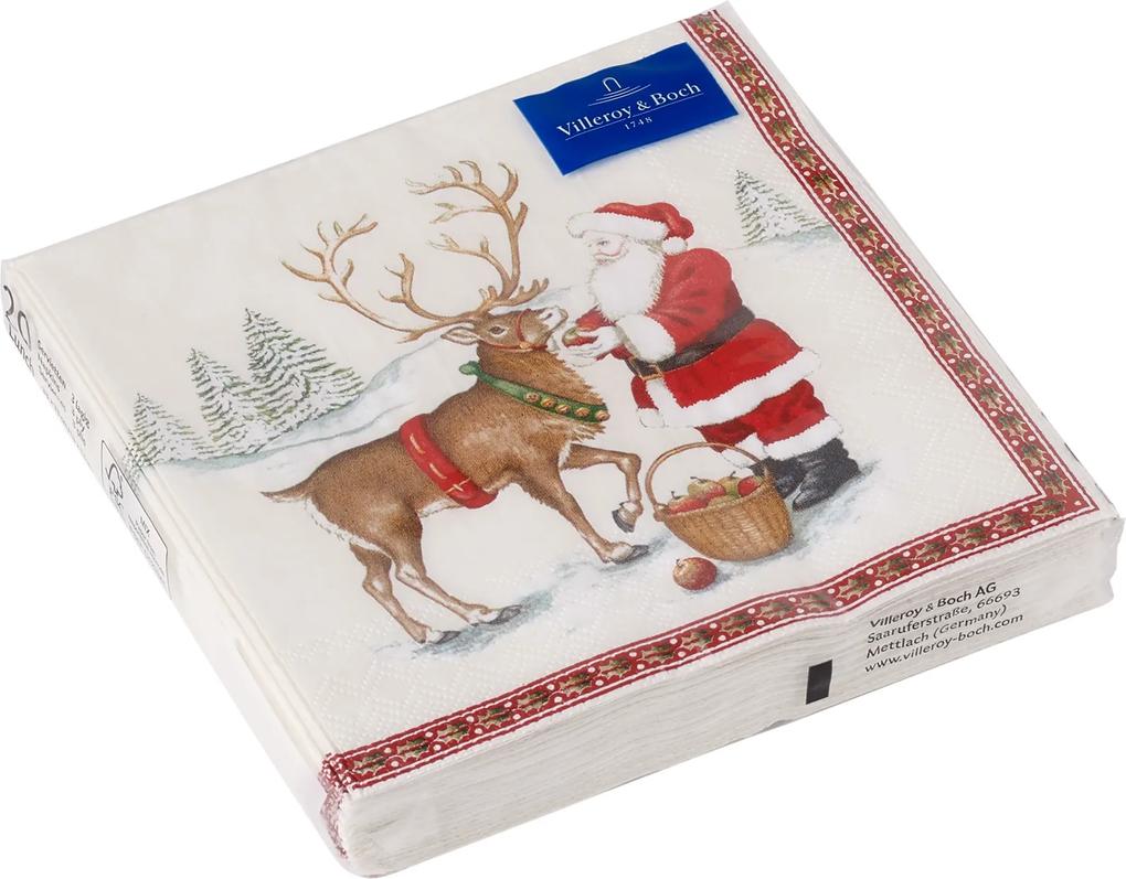 Set servetele hartie Villeroy &amp; Boch Winter Specials C-Napkin Reindeer 25x25cm