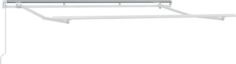 vidaXL Cadru de copertină Manual Alb 3,5 x 2 m Metal