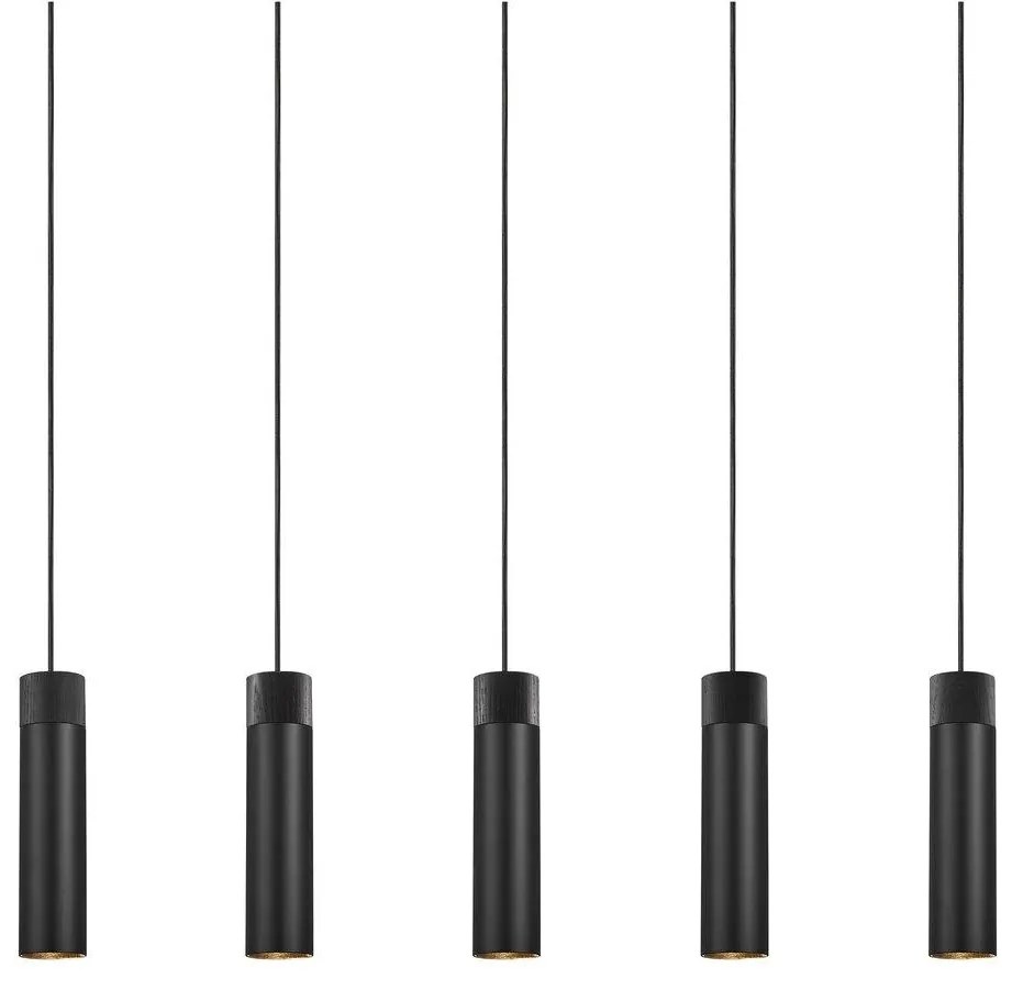 Lustra cu 5 pendule stil minimalist design nordic Tilo negru 2010483003 NL