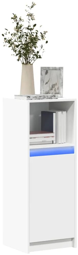 vidaXL Dulap cu LED, alb, 38x34x100 cm, lemn prelucrat