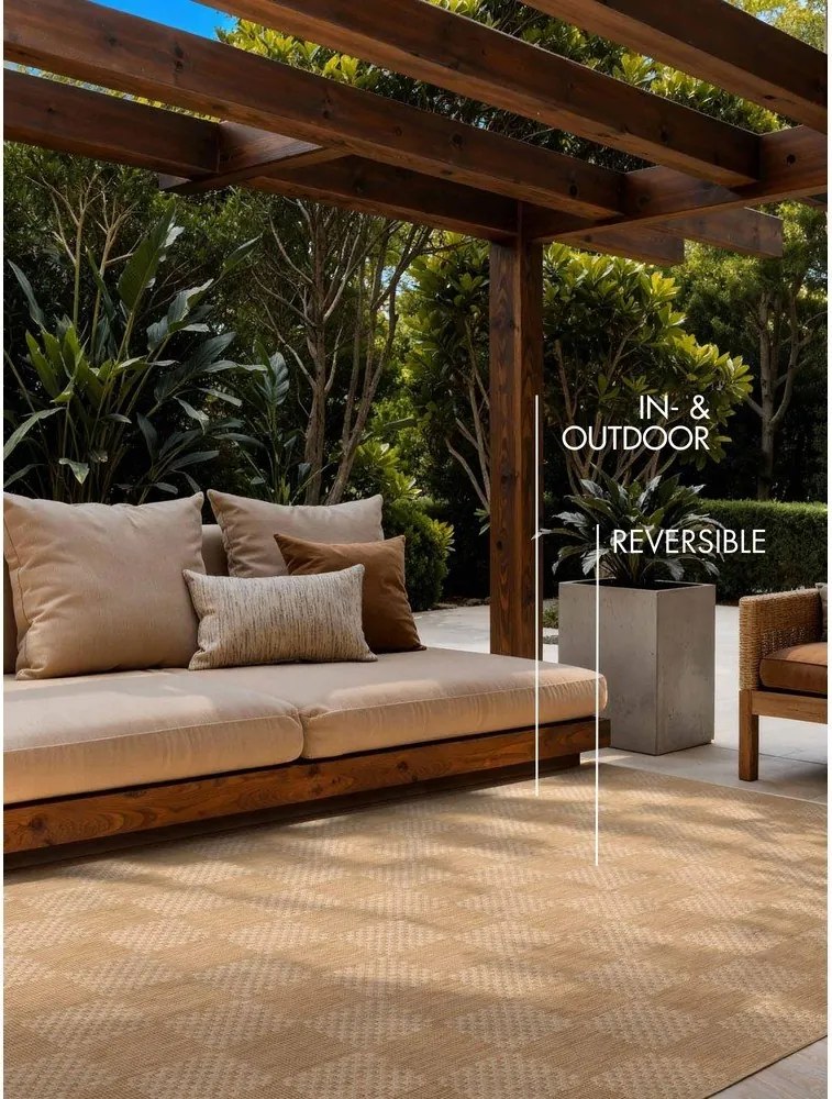 Covor pentru exterior și interior crem/în culoare naturală 120x170 cm Haringey Dorothy – Ted Baker