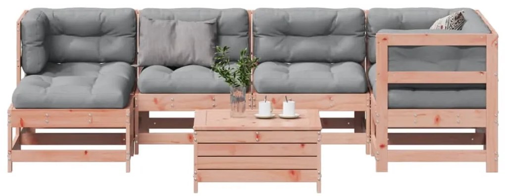 vidaXL Set mobilier de grădină cu perne, 7 piese, lemn masiv douglas