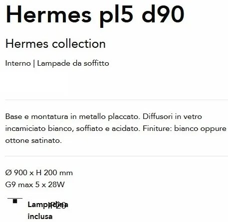 Lustra aplicata stil minimalist Hermes pl5 d90 alba