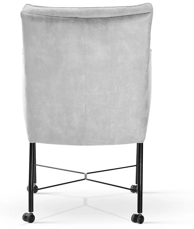 Scaun tapitat Corvus cu roti H88 cm