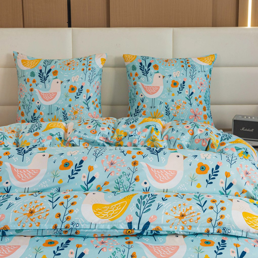 Lenjerie de pat din microfibra SPRING TWEET colorata Dimensiune lenjerie de pat: 2 buc 70 x 90 cm | 200 x 220 cm