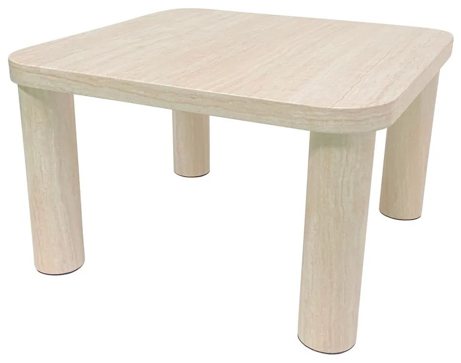 Măsuță de cafea bej cu aspect de marmură 60x60 cm Solano – Actona