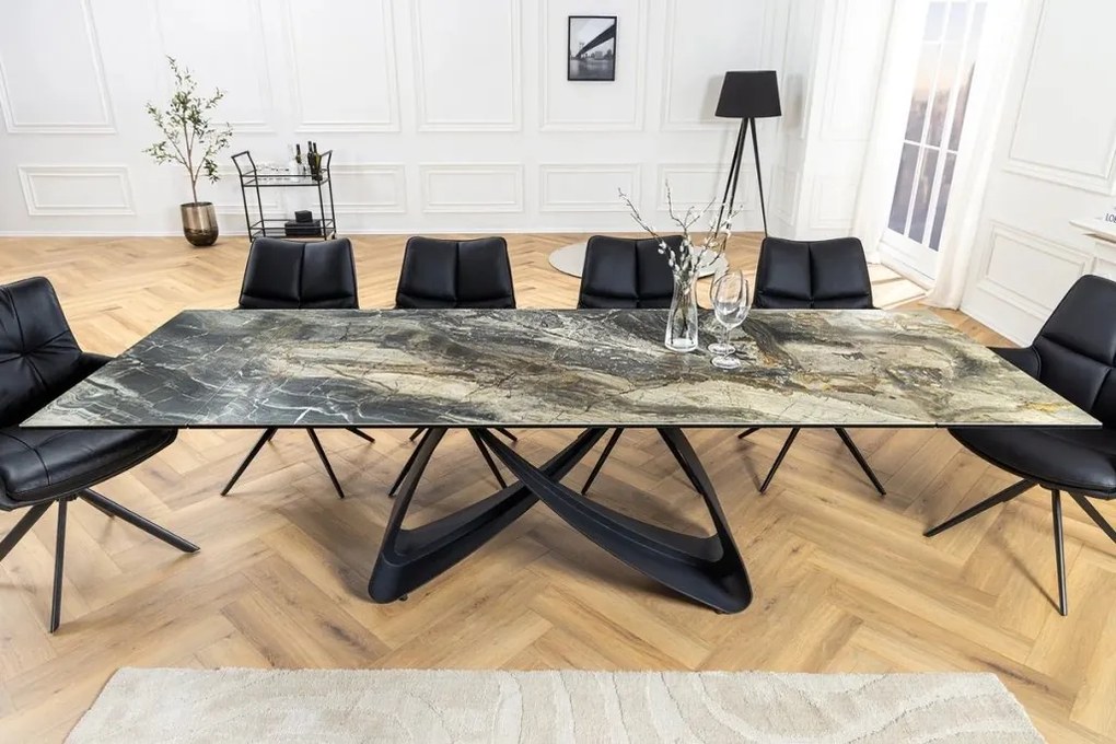 Masa Extensibila cu Blat Ceramic, Taupe, INFINITY 180-220-260cm