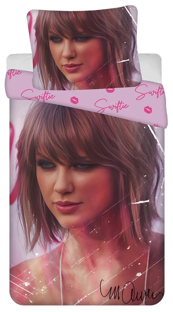 Lenjerie de pat din bumbac Jerry Fabrics Swiftie, 140 x 200 cm, 70 x 90 cm