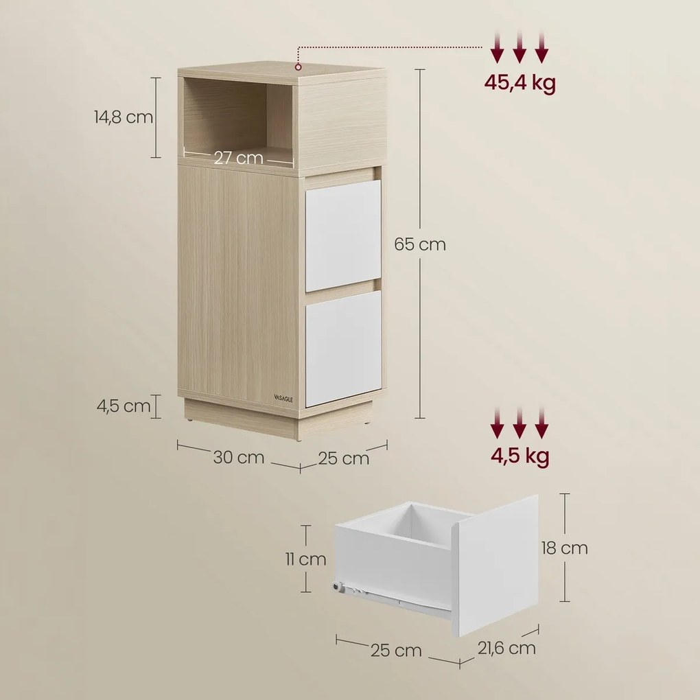 Măsuță auxiliară E1065, stejar