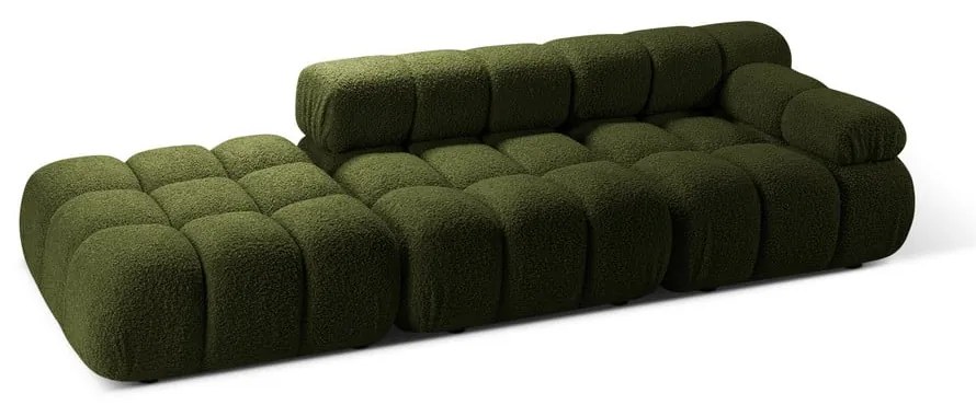 Canapea modulară verde cu tapițerie din țesătură bouclé 288 cm Bellis – Micadoni
