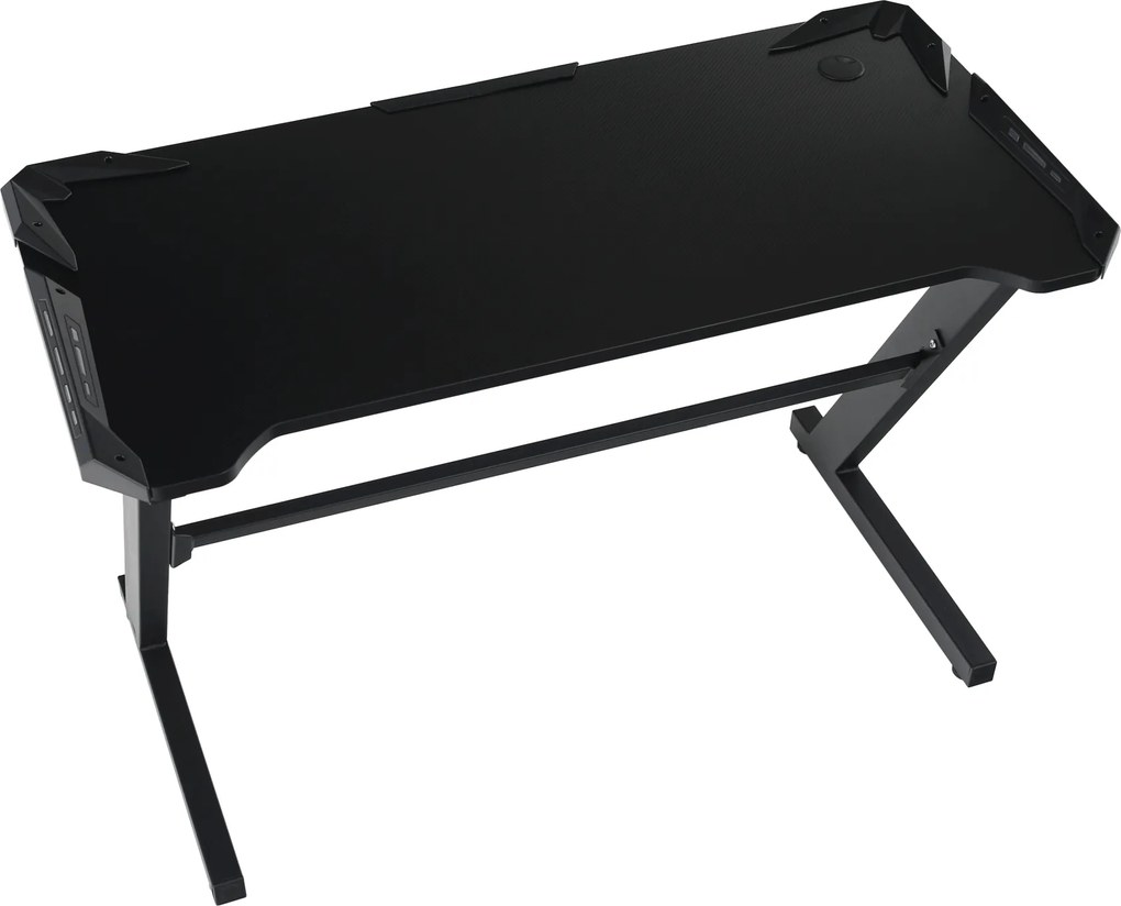 Birou PC/birou gaming, negru, JADIS