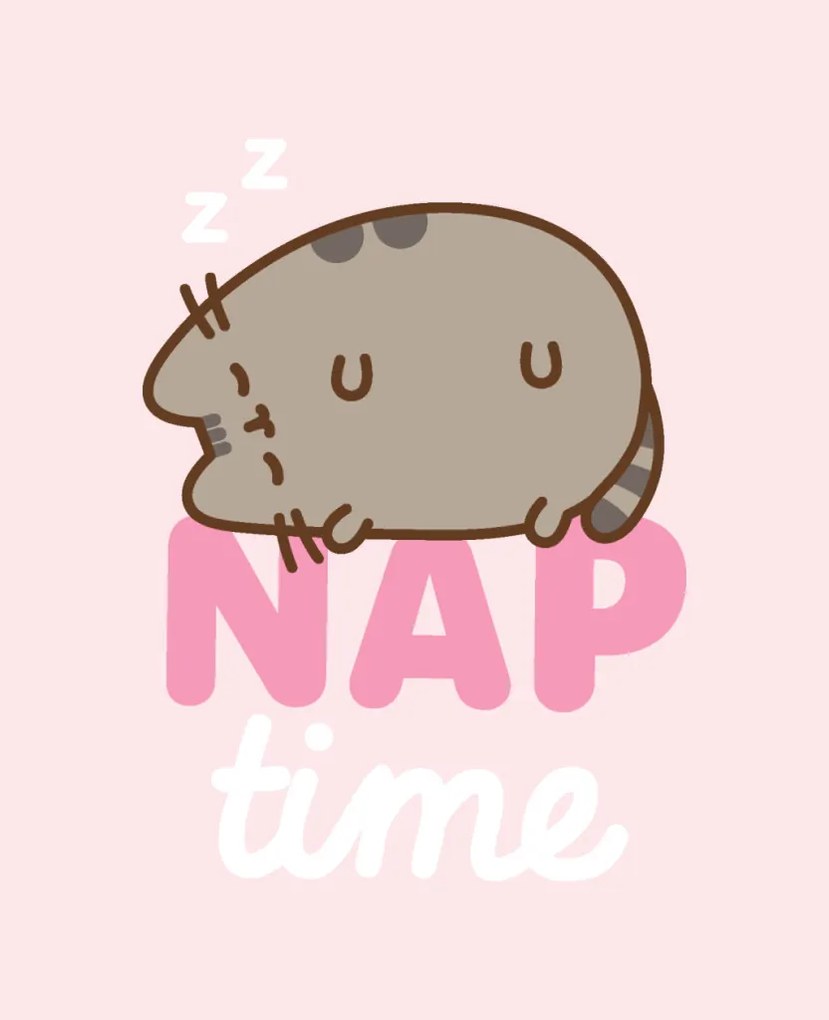 Pusheen Nap Time pătură din flanel 130x160cm