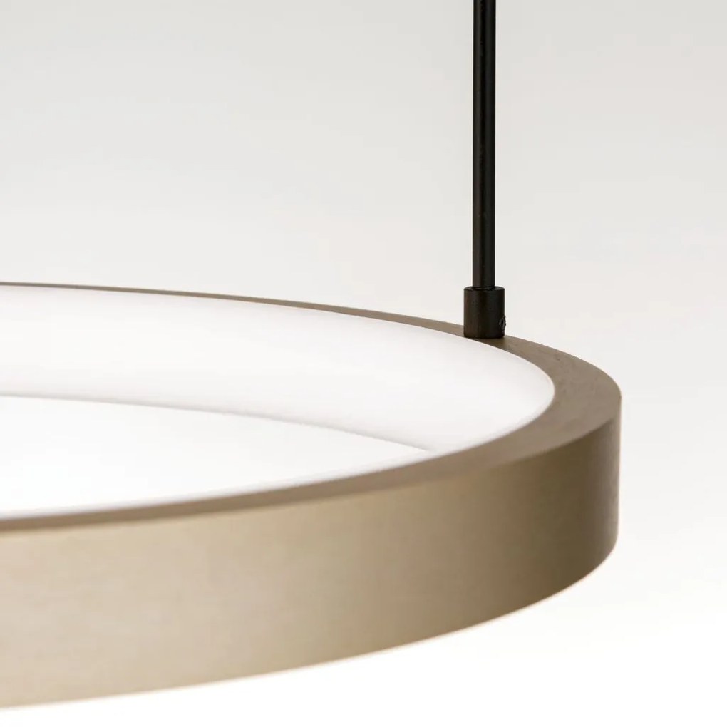 Lustra LED suspendata cu 3 inele SPHERE aurie