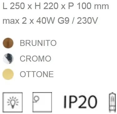 Aplica de tablou sau oglinda baie MIRROR-20 AP2 BRUNITO 017327