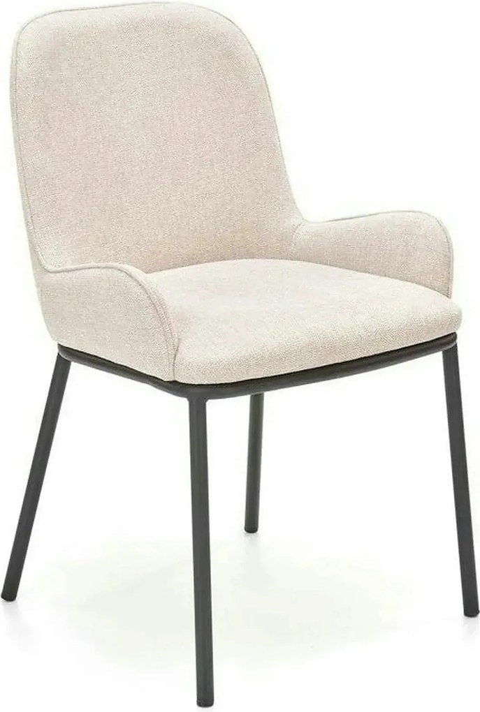 Scaun K481, alb/negru, stofa clasica/metal, 54x60x83 cm